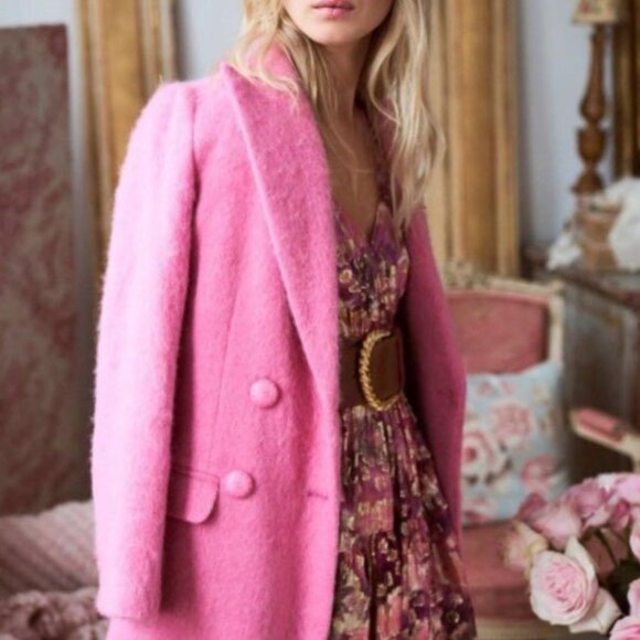 NWT Love Shack Fancy Floret Coat Pink - Picture 1 of 14